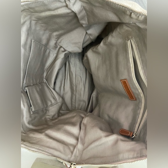 Nordstrom Large Woven Canvas Shoulder Straps Work Tote , Weekend Carry On Bag - Picture 6 of 9